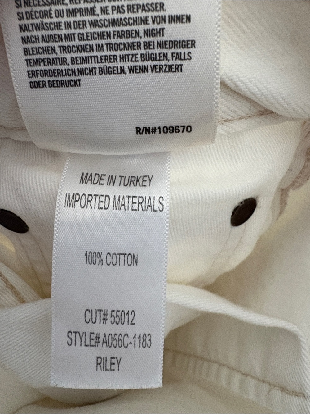 Agolde Riley Straight Leg White Jenas - size 29 - Picture 4 of 7